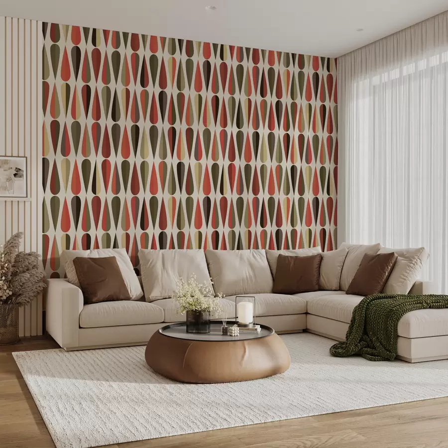 Fototapet Retro 70-talsdroppar u51626