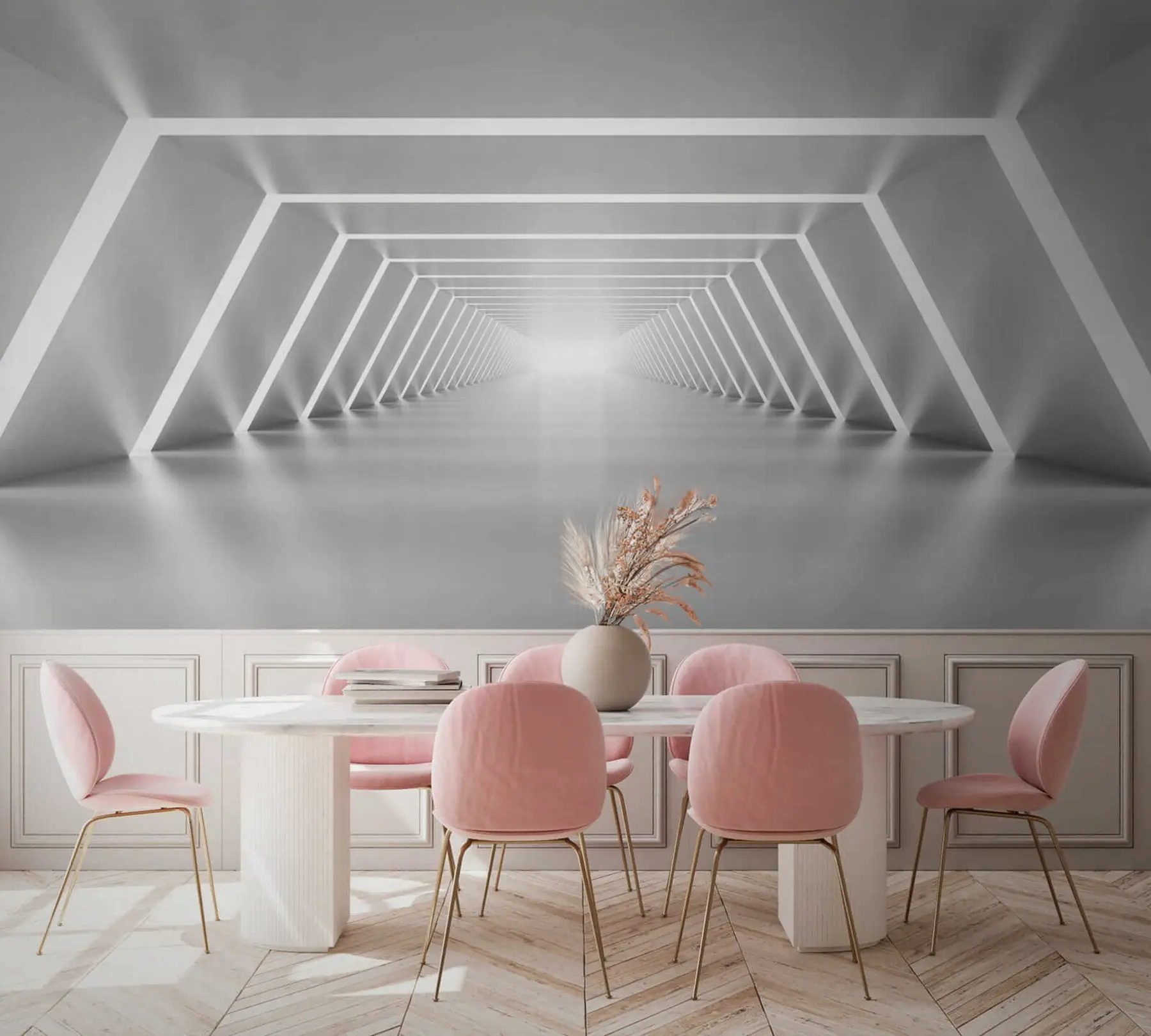 Fototapet Grå tunnel u03369