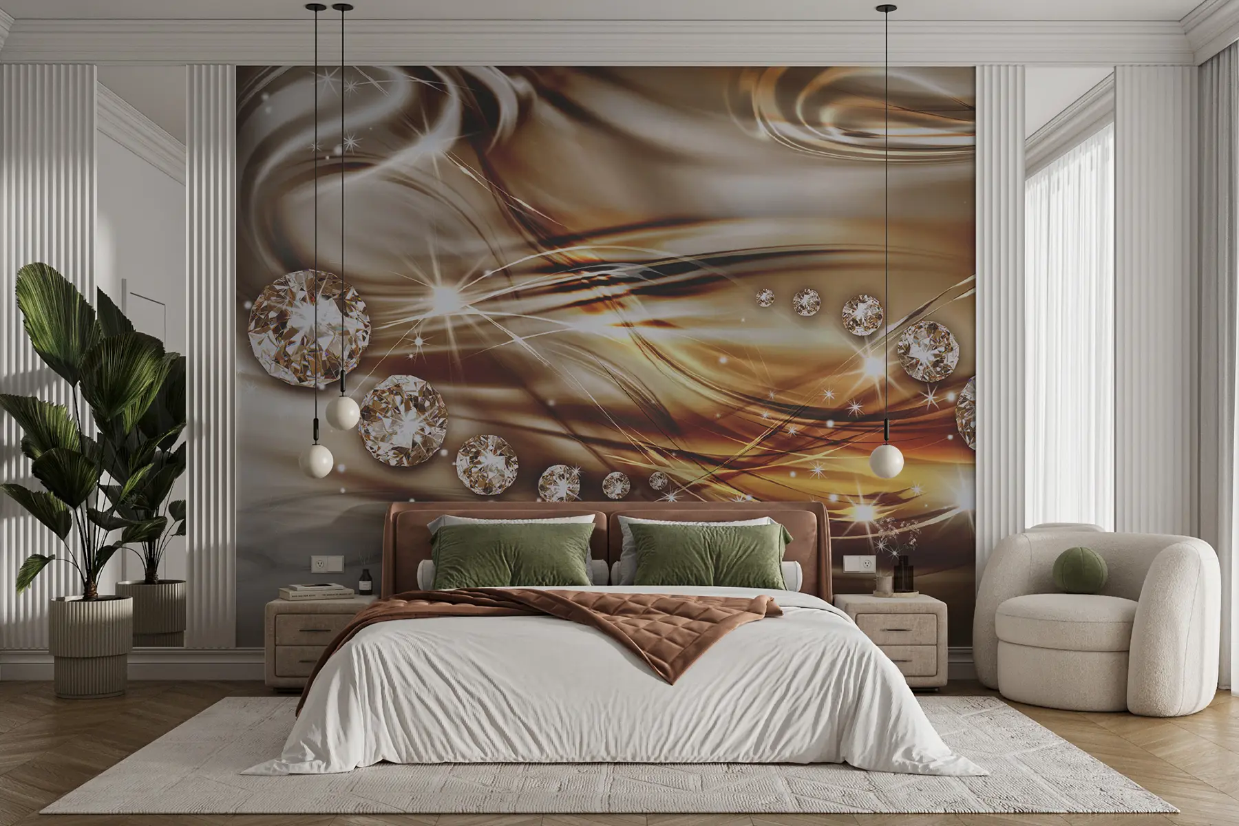Fototapet Strassstenar i dimman u05228