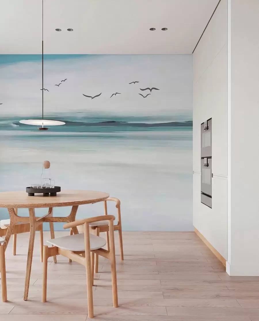 Fototapet Måsar över havet u05695