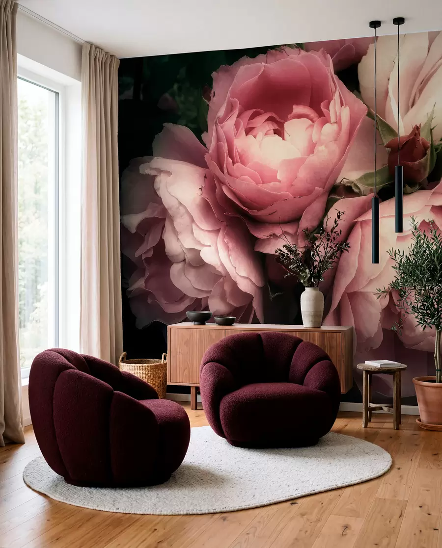 Fototapet Delikat rosa pioner u08062