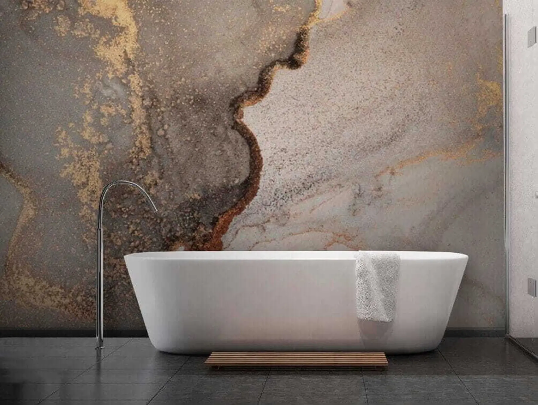 Fototapet Grå vätska u08653