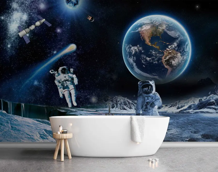 Fototapet Astronauter på månen u23243