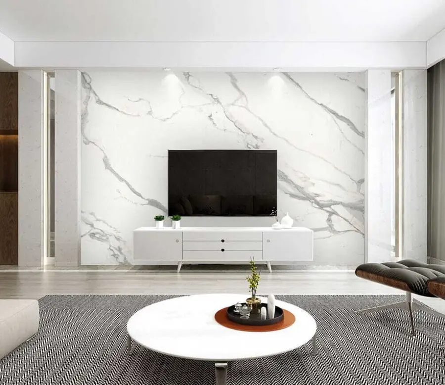 Fototapet Vit marmor u27452