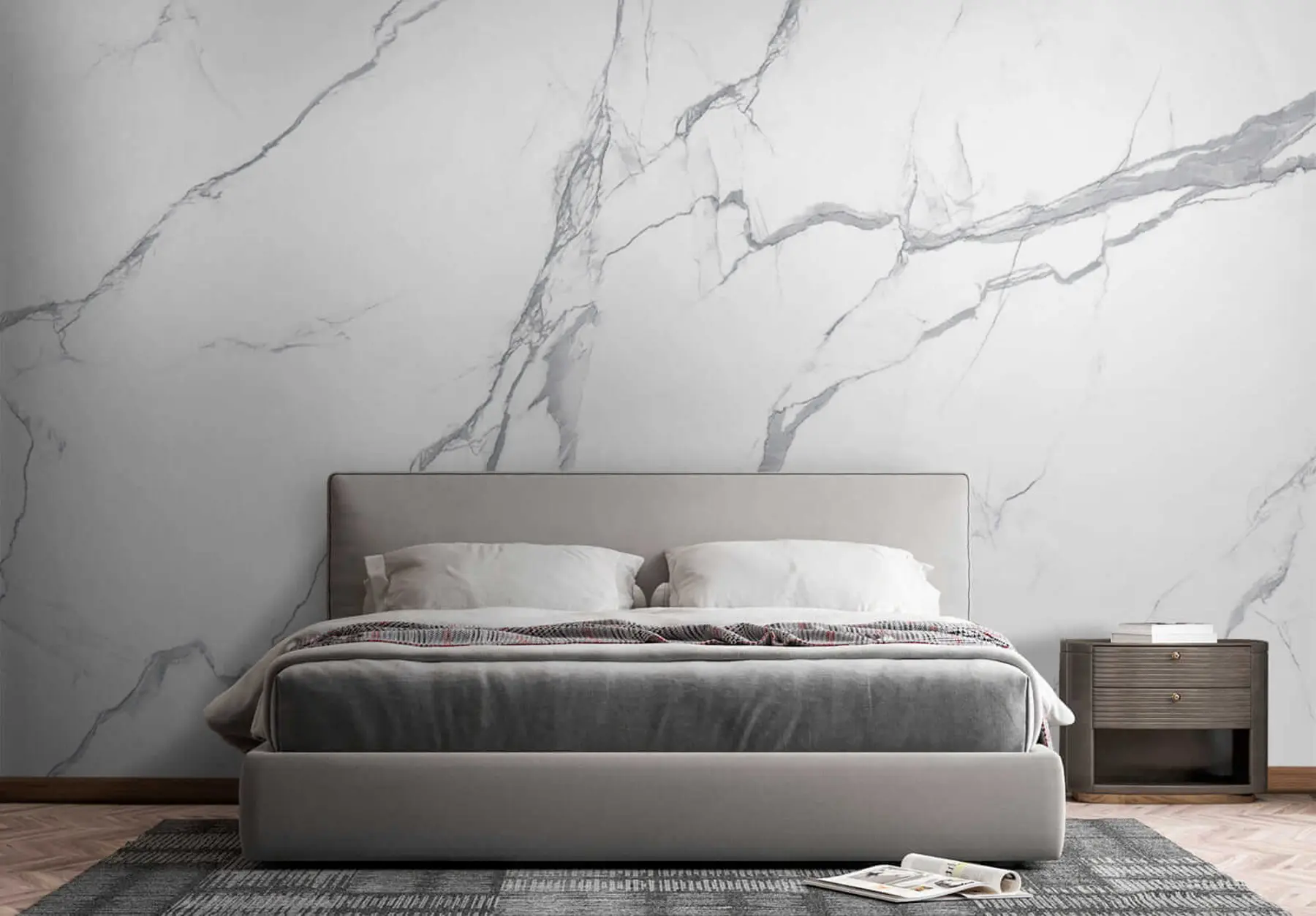 Fototapet Vit marmor u42049