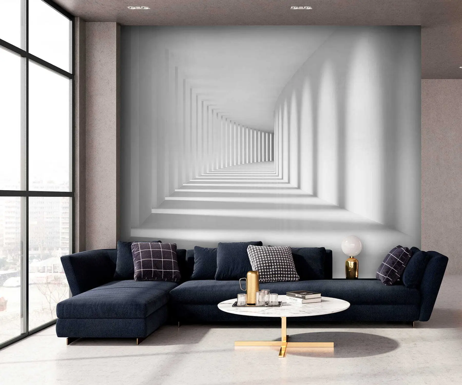 Fototapet Skuggor i tunneln u55301