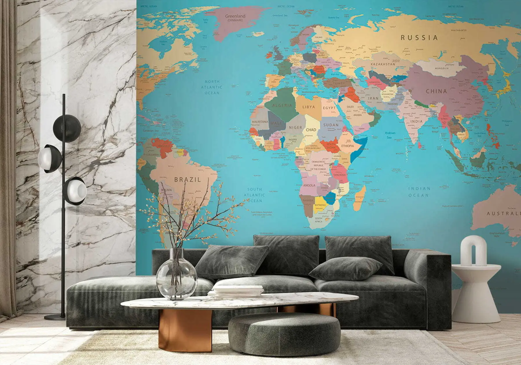 Fototapet Världskarta u57440