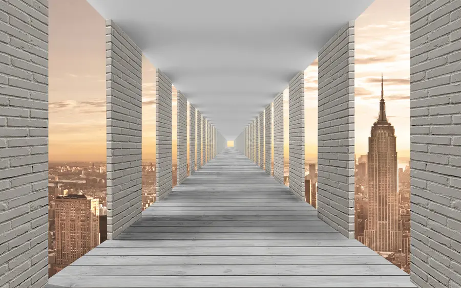 Fototapet Tunnel med utsikt över New York u59788