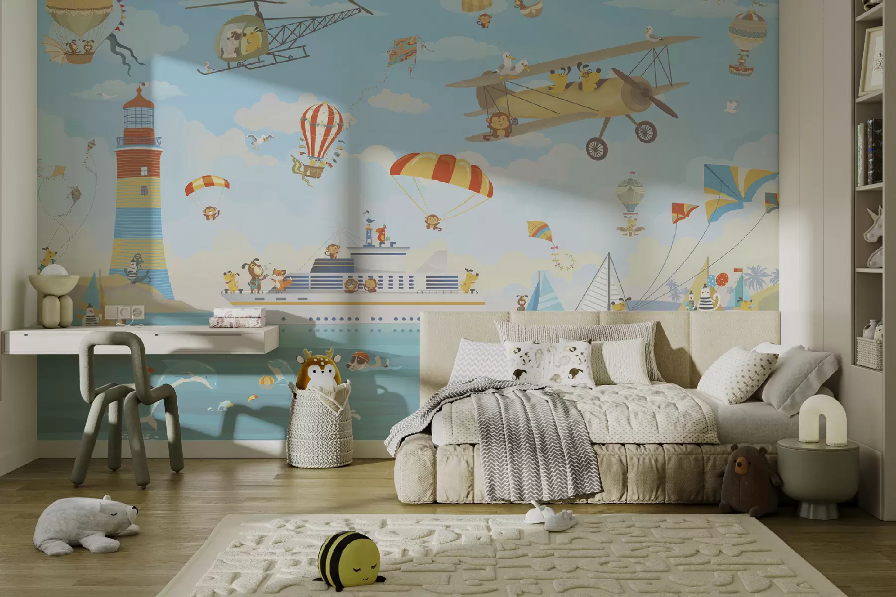 Fototapet Djur i hamnstaden u62422