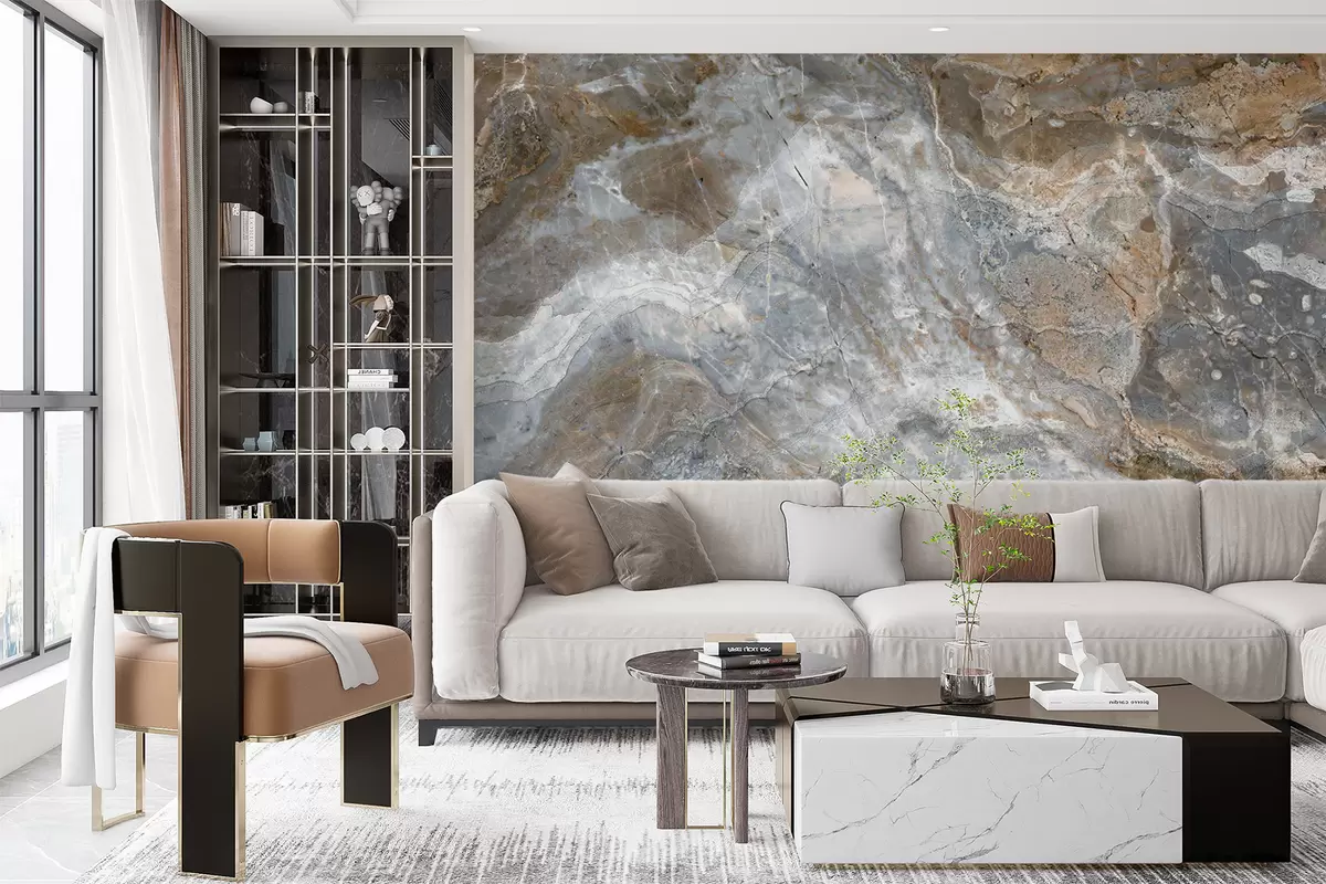 Fototapet Gråbeige marmor u71438