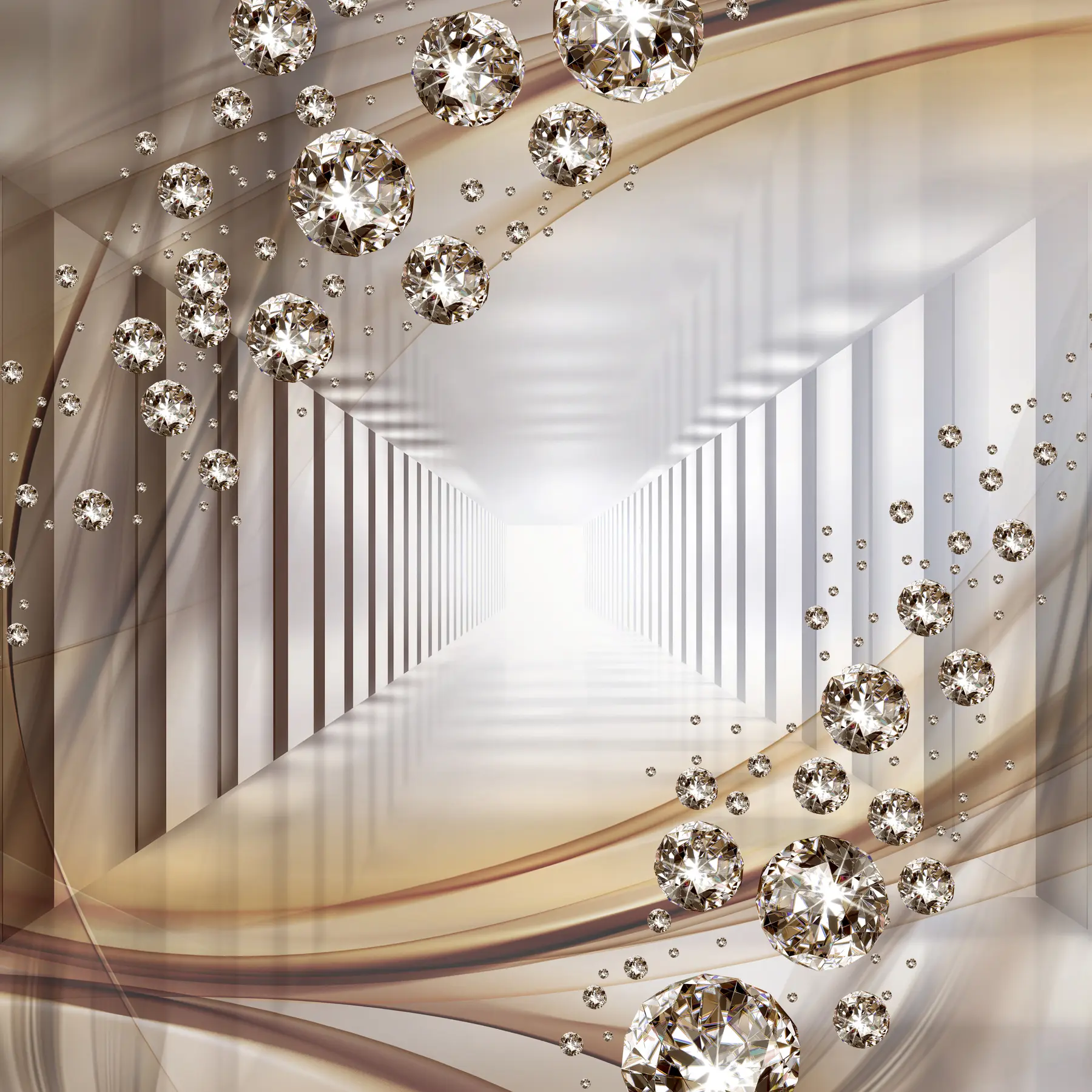 Fototapet Tunnel med strass u79958d1