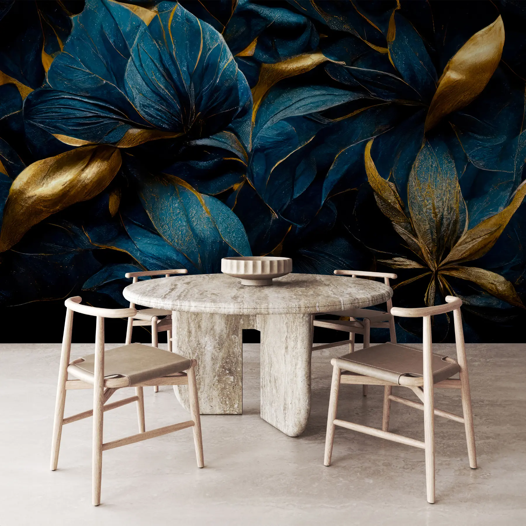 Fototapet Blå kungliga blommor u74140d1