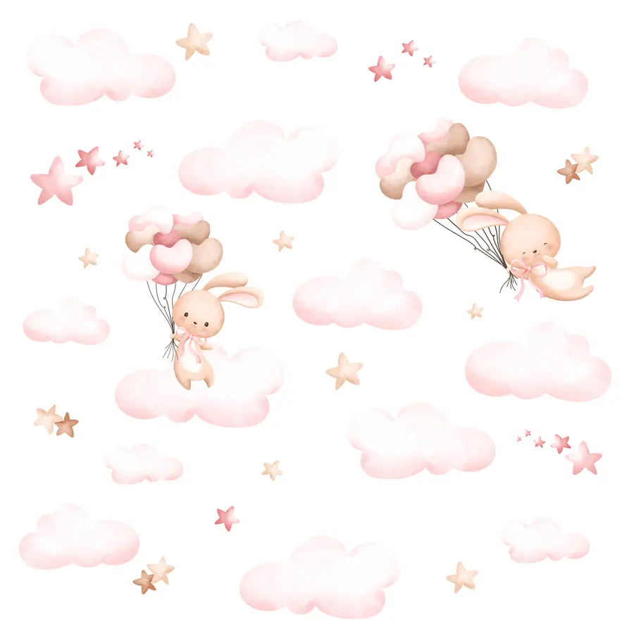 Fototapet Söt kanin och ballonger u95399d1