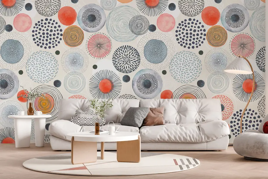 Fototapet Abstrakta cirklar w00043