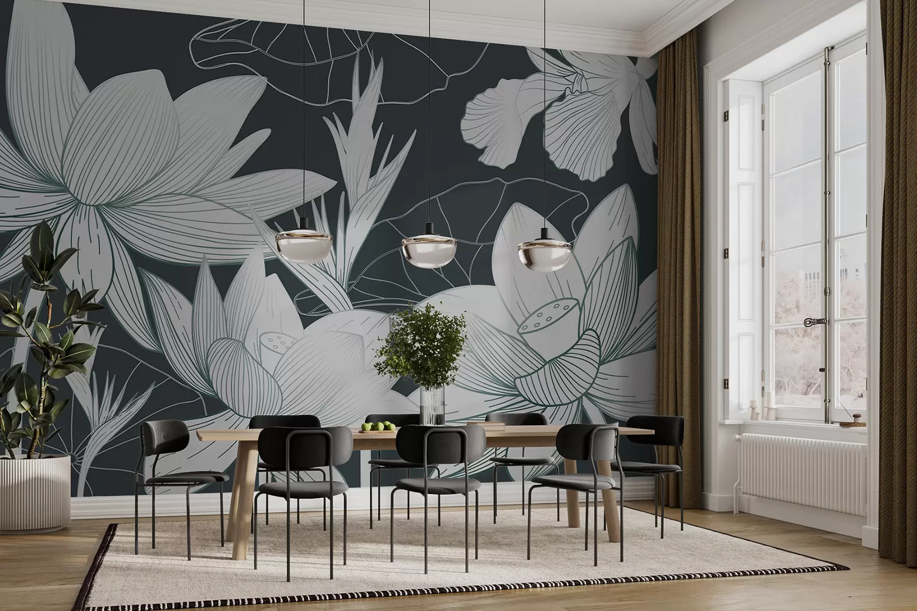 Fototapet Tropiska blommor w00323