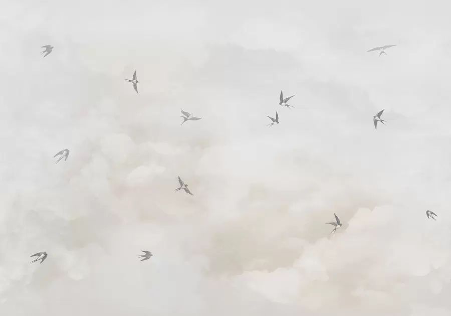 Fototapet Himmel med svalor w00526v2