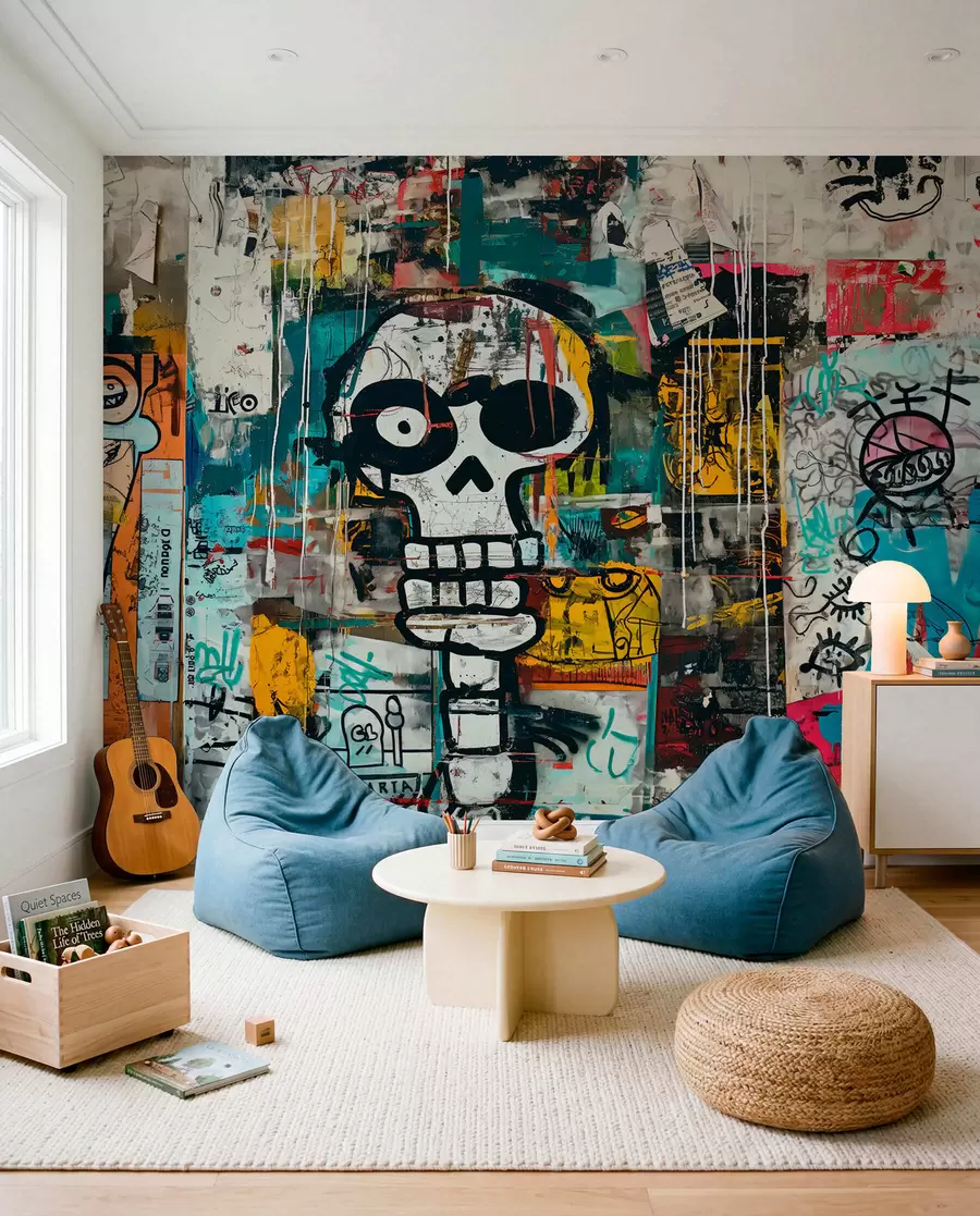 Fototapet Graffitiskalle w01187