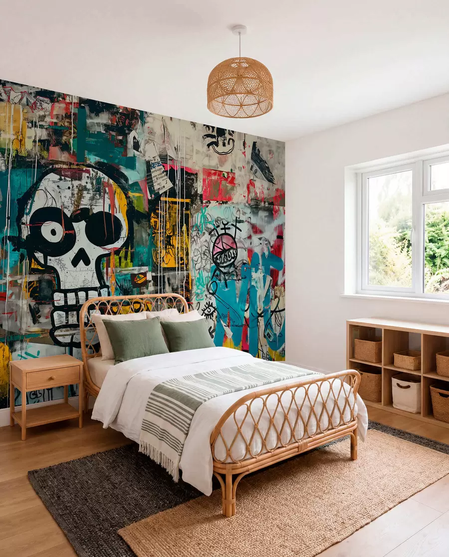 Fototapet Graffitiskalle w01187