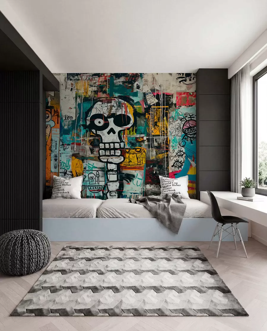 Fototapet Graffitiskalle w01187