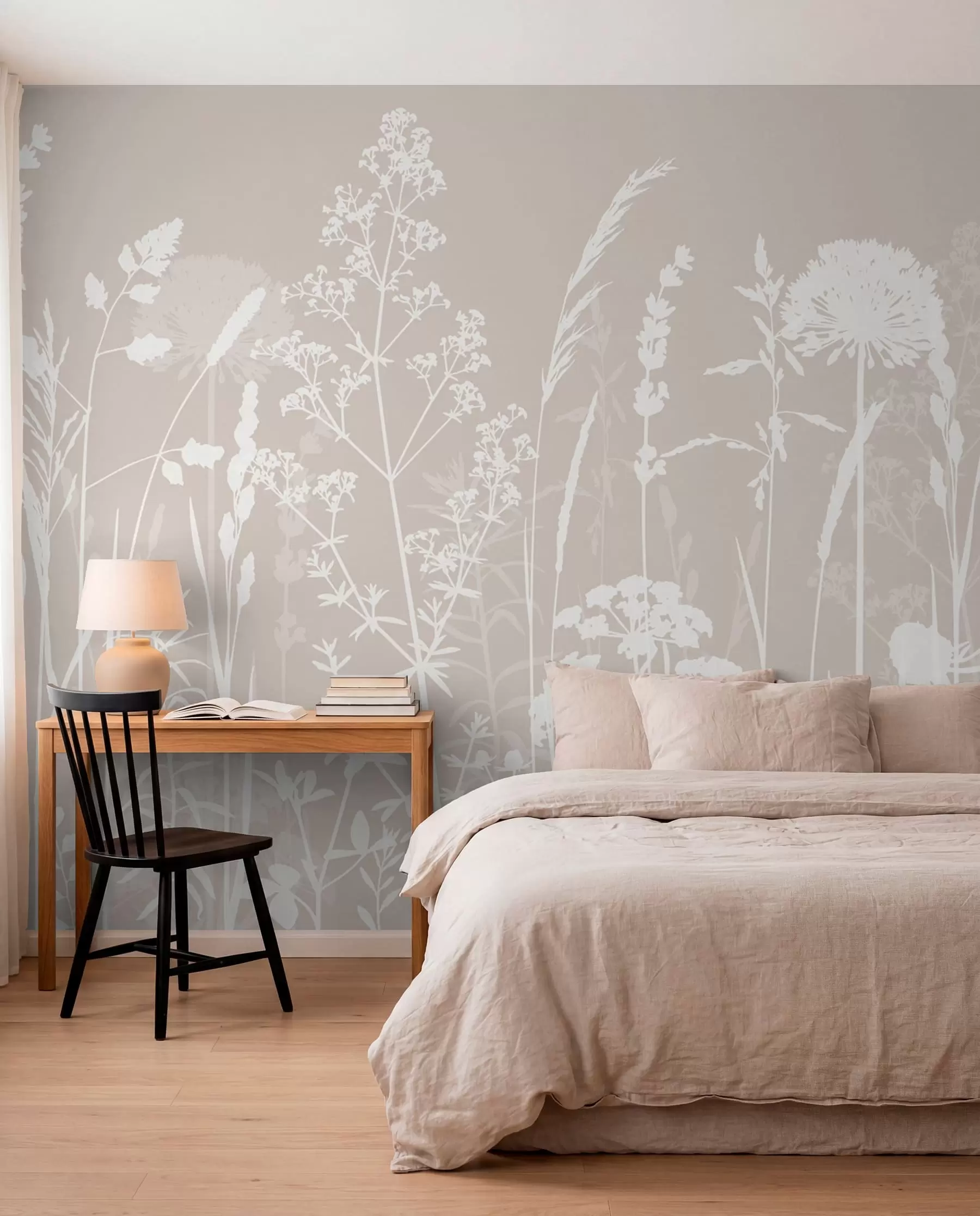 Fototapet Mild fältväxter och blommor minimalism w01270