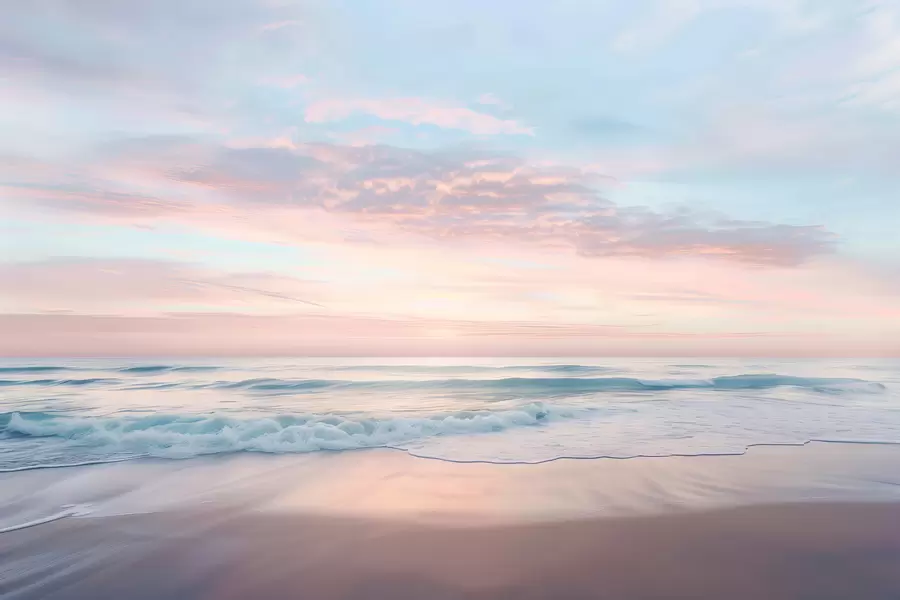 Fototapet Lugn vall vid havet w07935