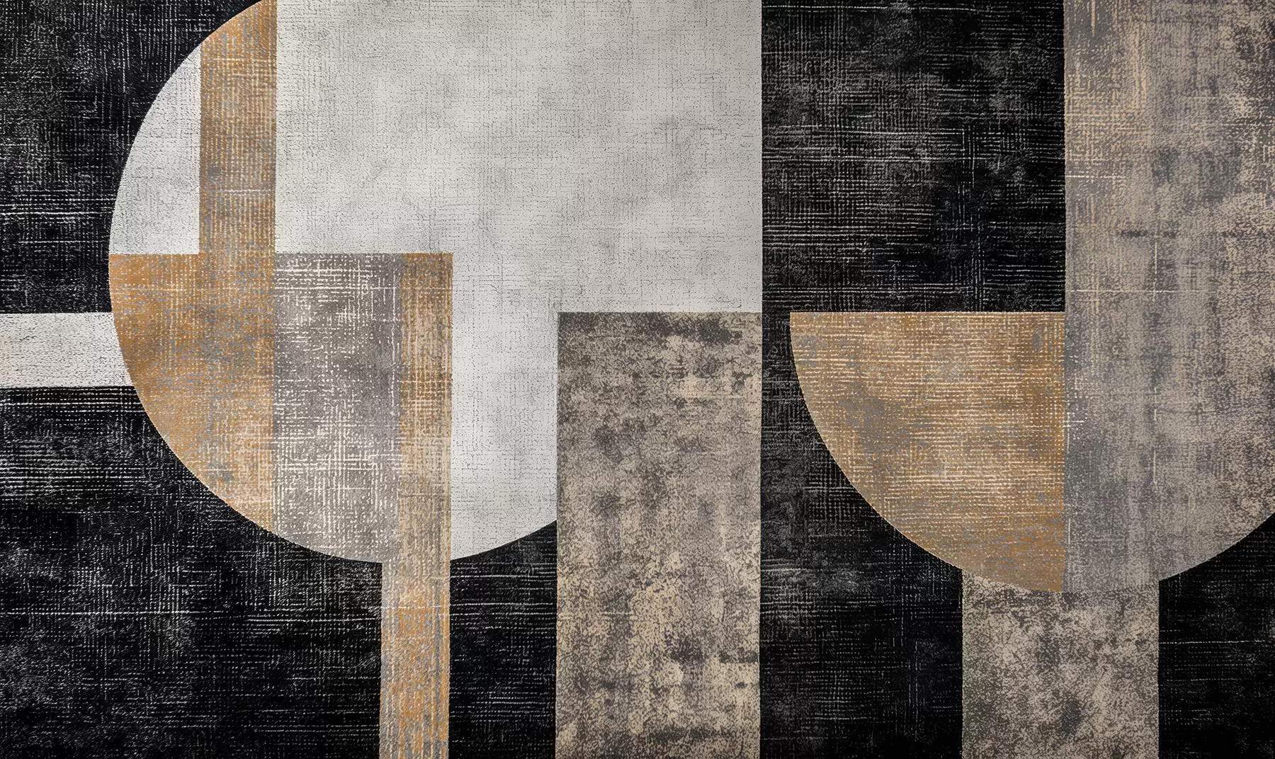Fototapet Modern texturerad abstraktion i svarta och orange färger w07878