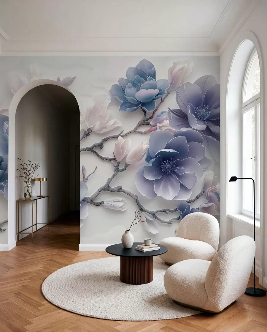 Fototapet Blå magnolia w01359v1