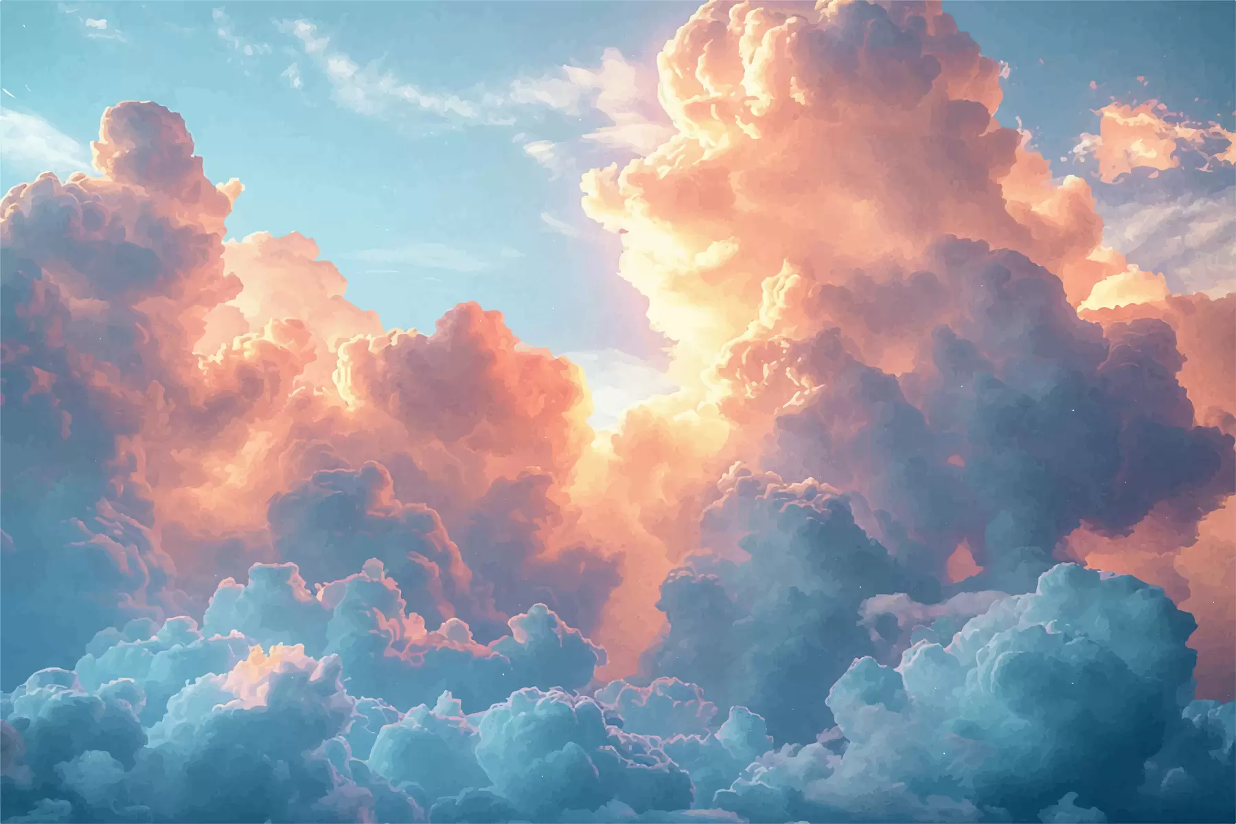 Fototapet Färgade moln w01509