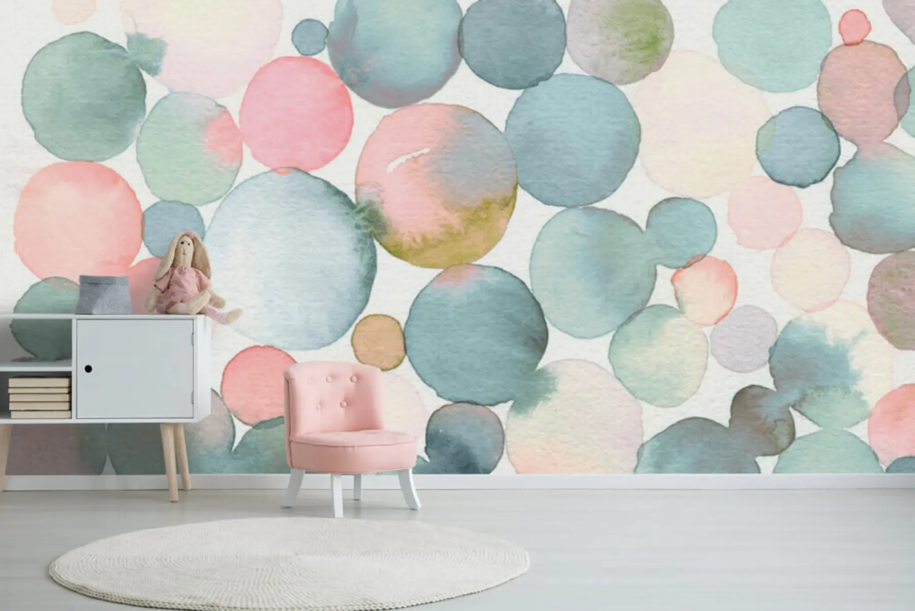 Fototapet Akvarell bubblor u29990