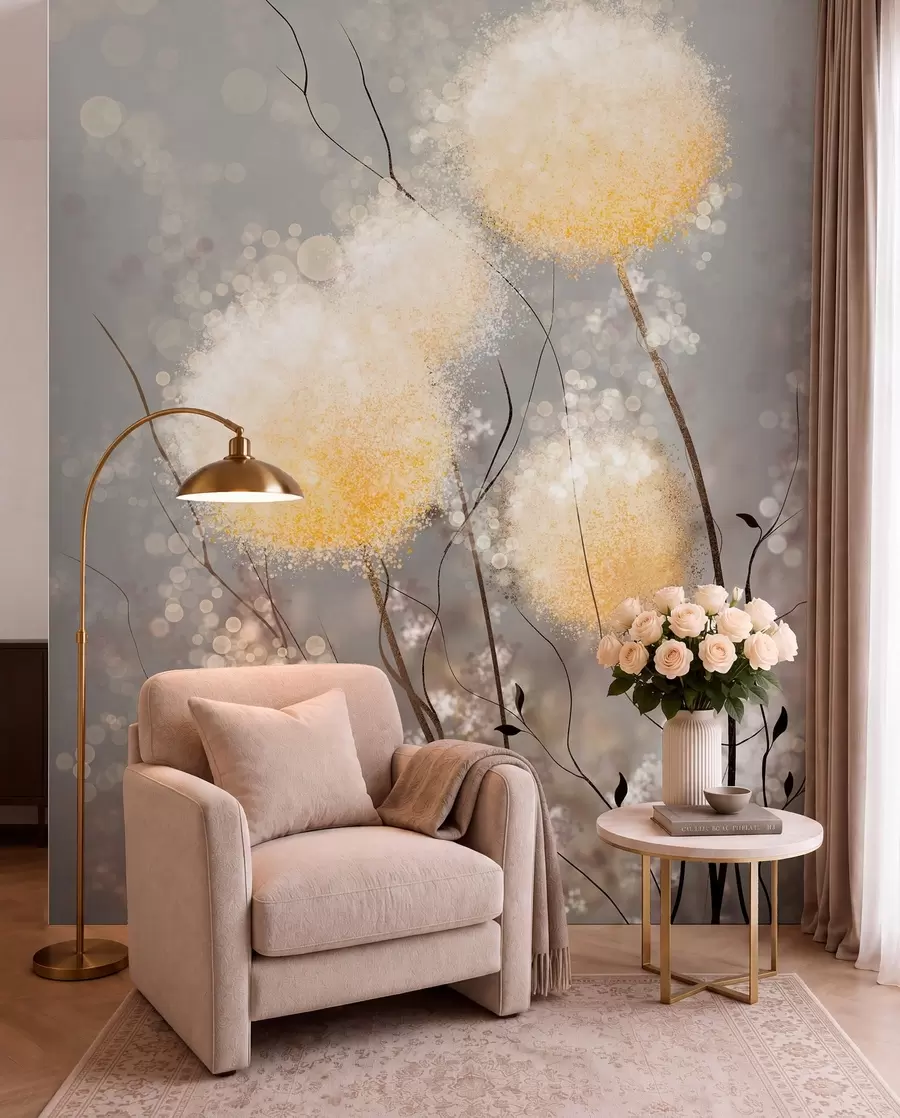 Fototapet Fairy maskros blommar u33910