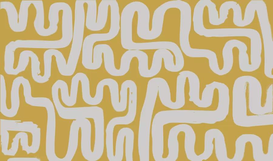 Fototapet Gula slingrande linjer w01686v1