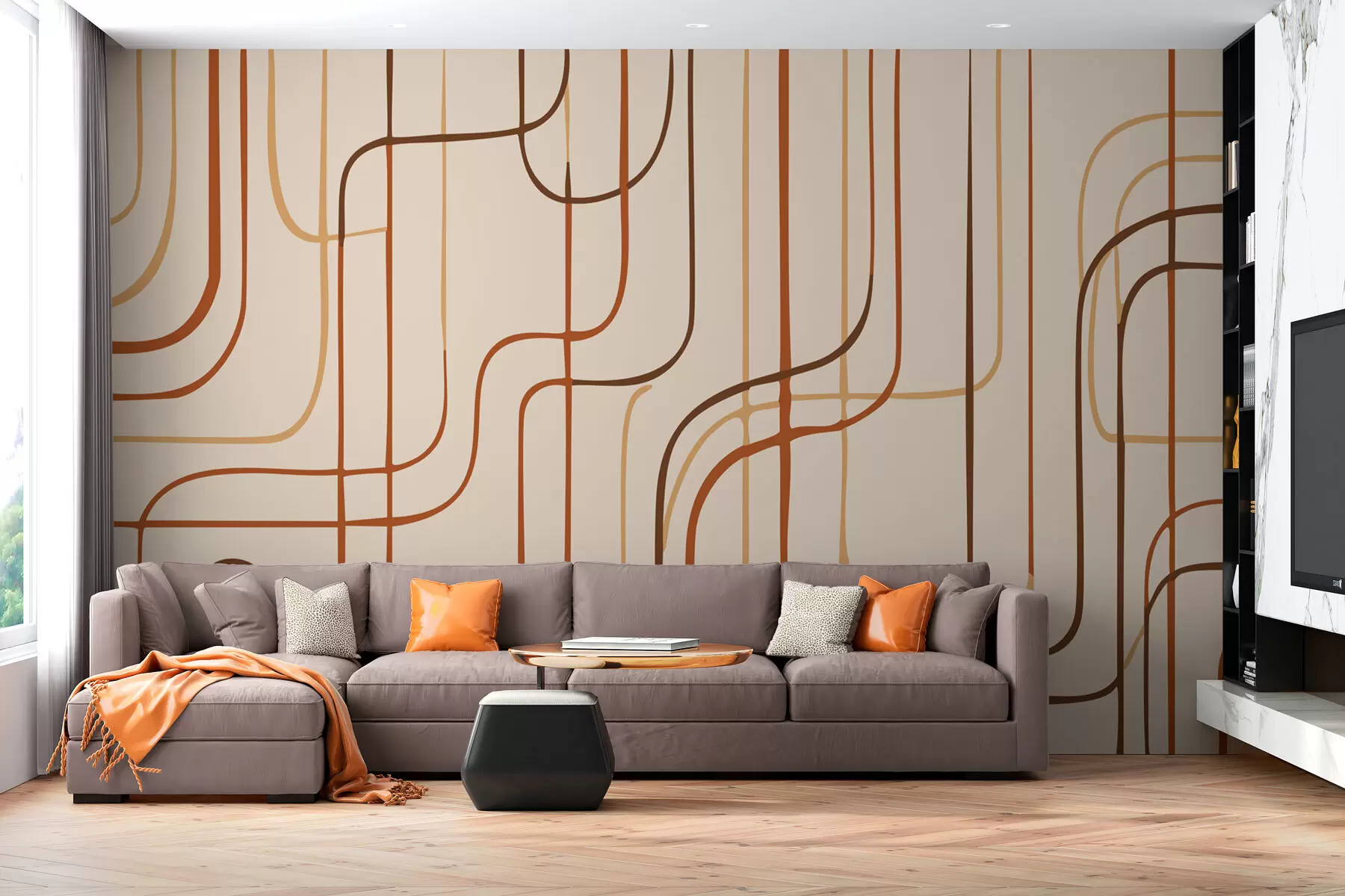 Fototapet Geometriska linjer w01690