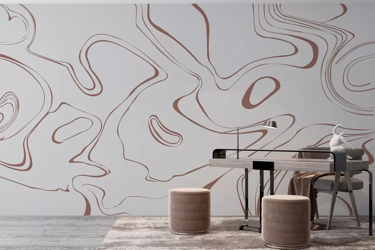 Fototapet Abstrakta linjer i neutrala toner w00634