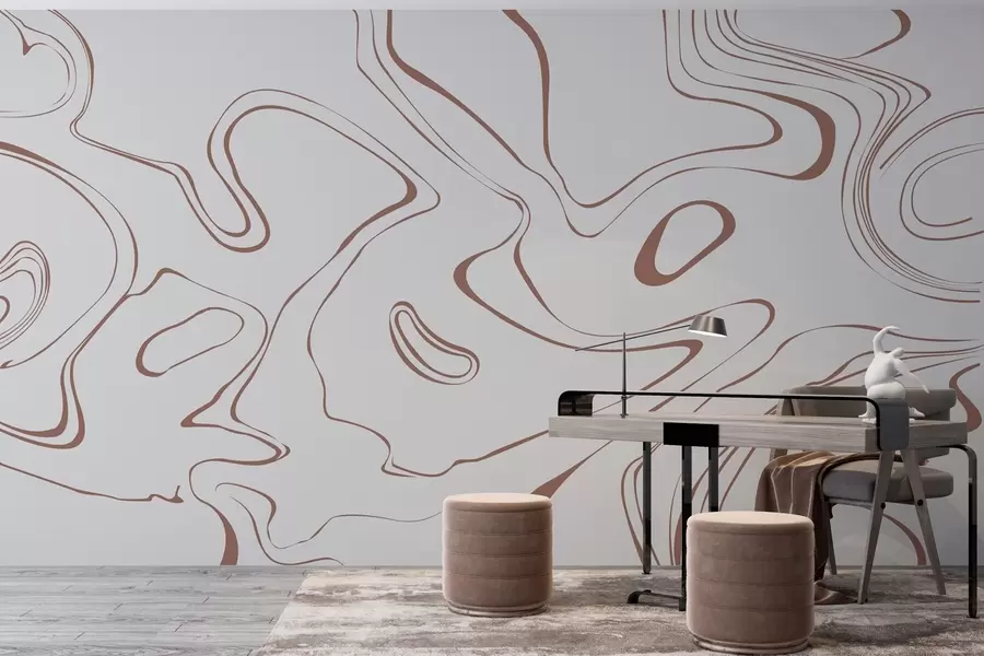 Fototapet Abstrakta linjer i neutrala toner w00634