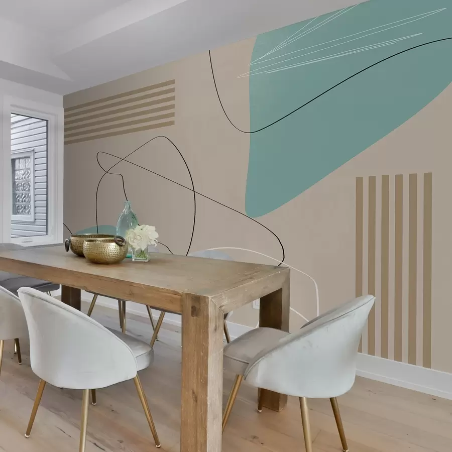 Fototapet Abstrakta former i mjuka färger w00724v2