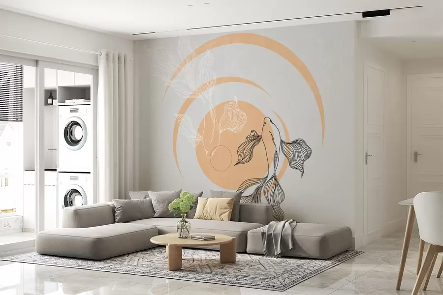 Fototapet Elegant koi-fisk i lugn rörelse w00823v2