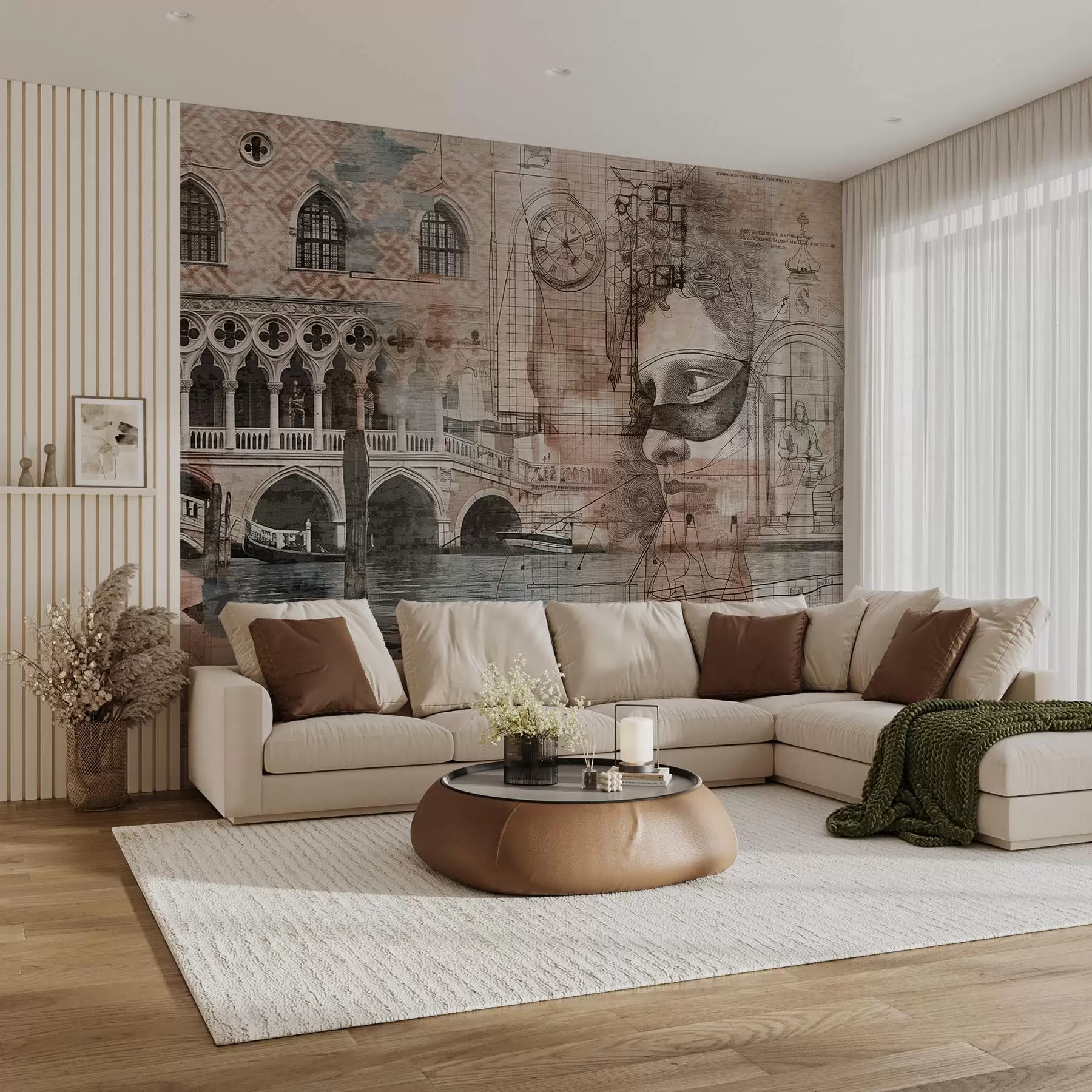 Fototapet Venetiansk arkitektur och konstnärliga uttryck w00873