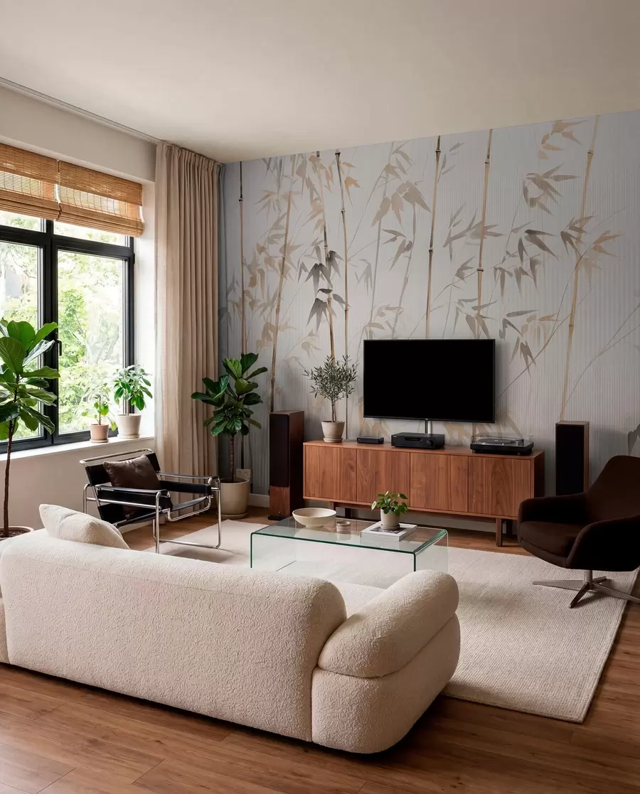 Fototapet Akvarell bambu w08390