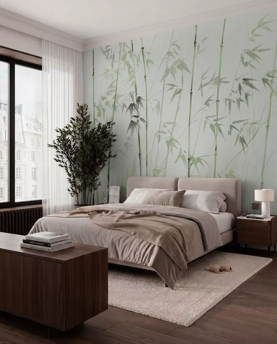 Fototapet Akvarell bambu w08390v2