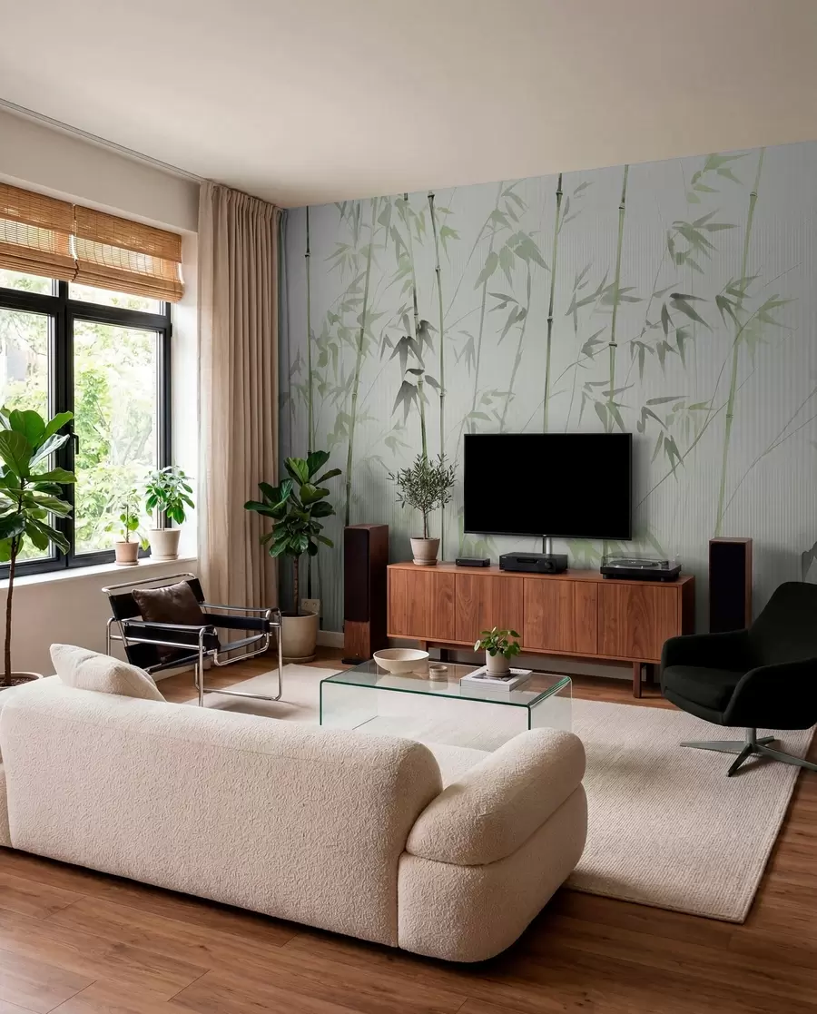 Fototapet Akvarell bambu w08390v2