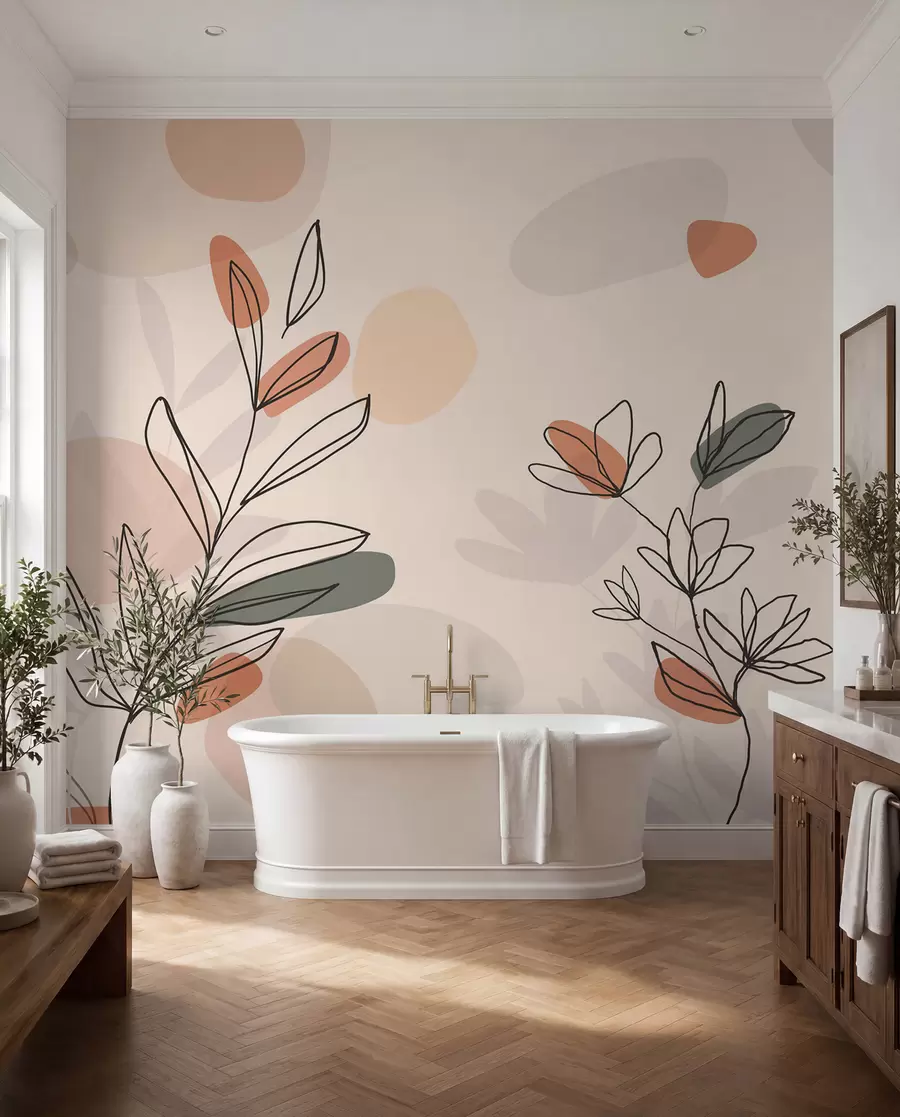 Fototapet Blommor i boho-stil w02103