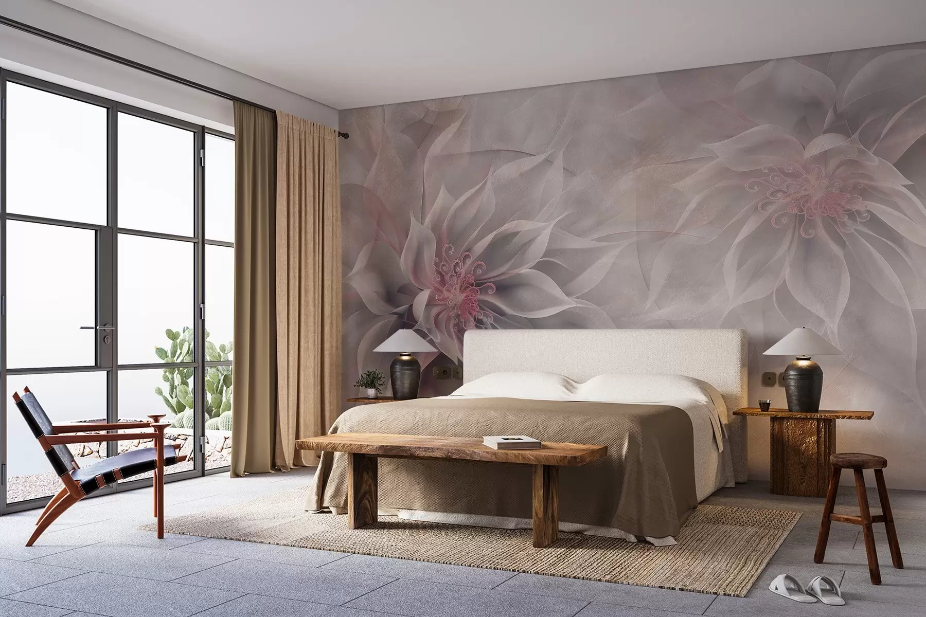 Fototapet Genomskinliga blommor w01893