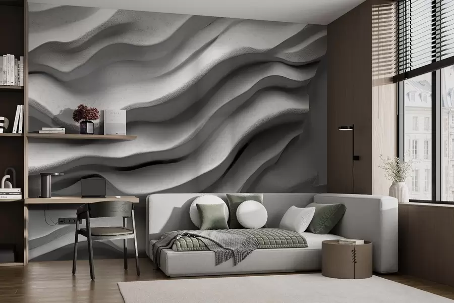 Fototapet Betongstruktur av slät relief w02233