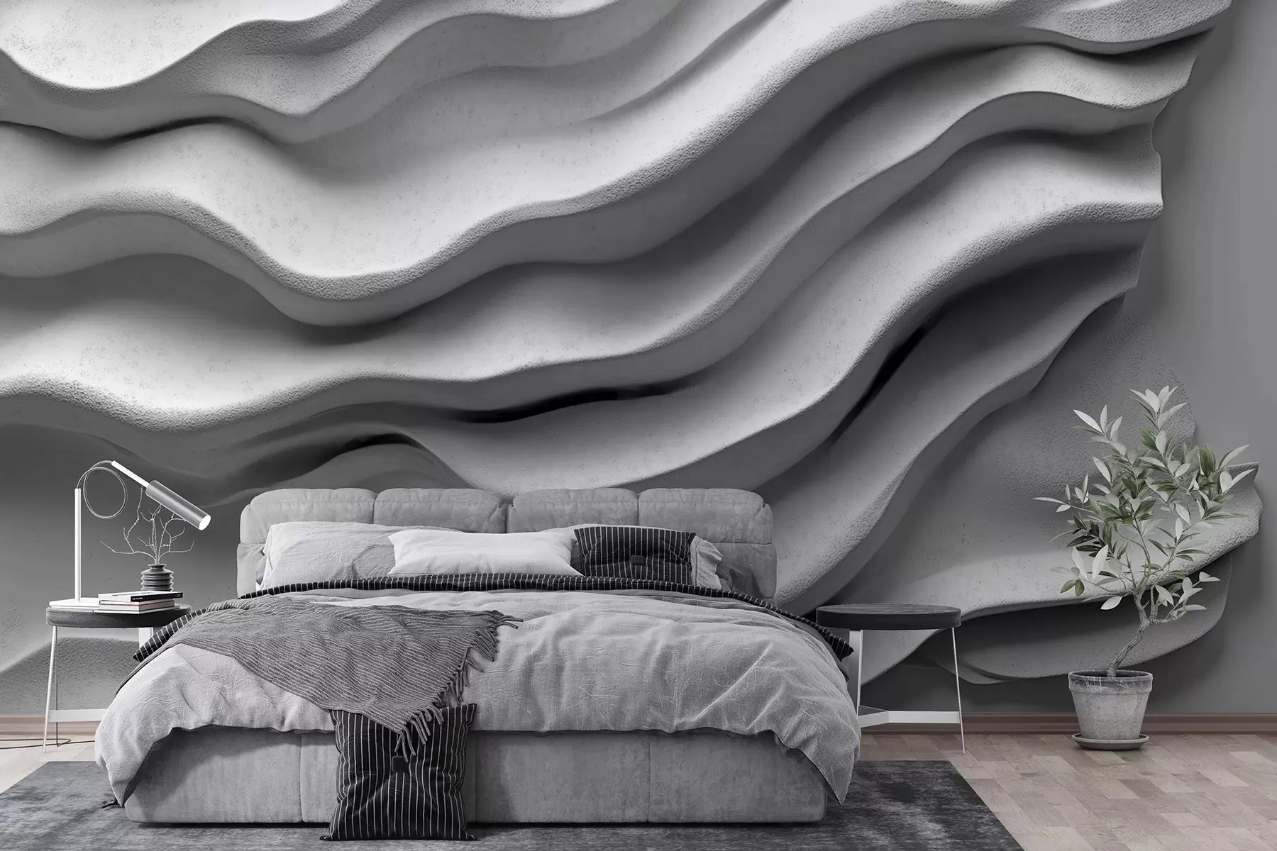Fototapet Betongstruktur av slät relief w02233