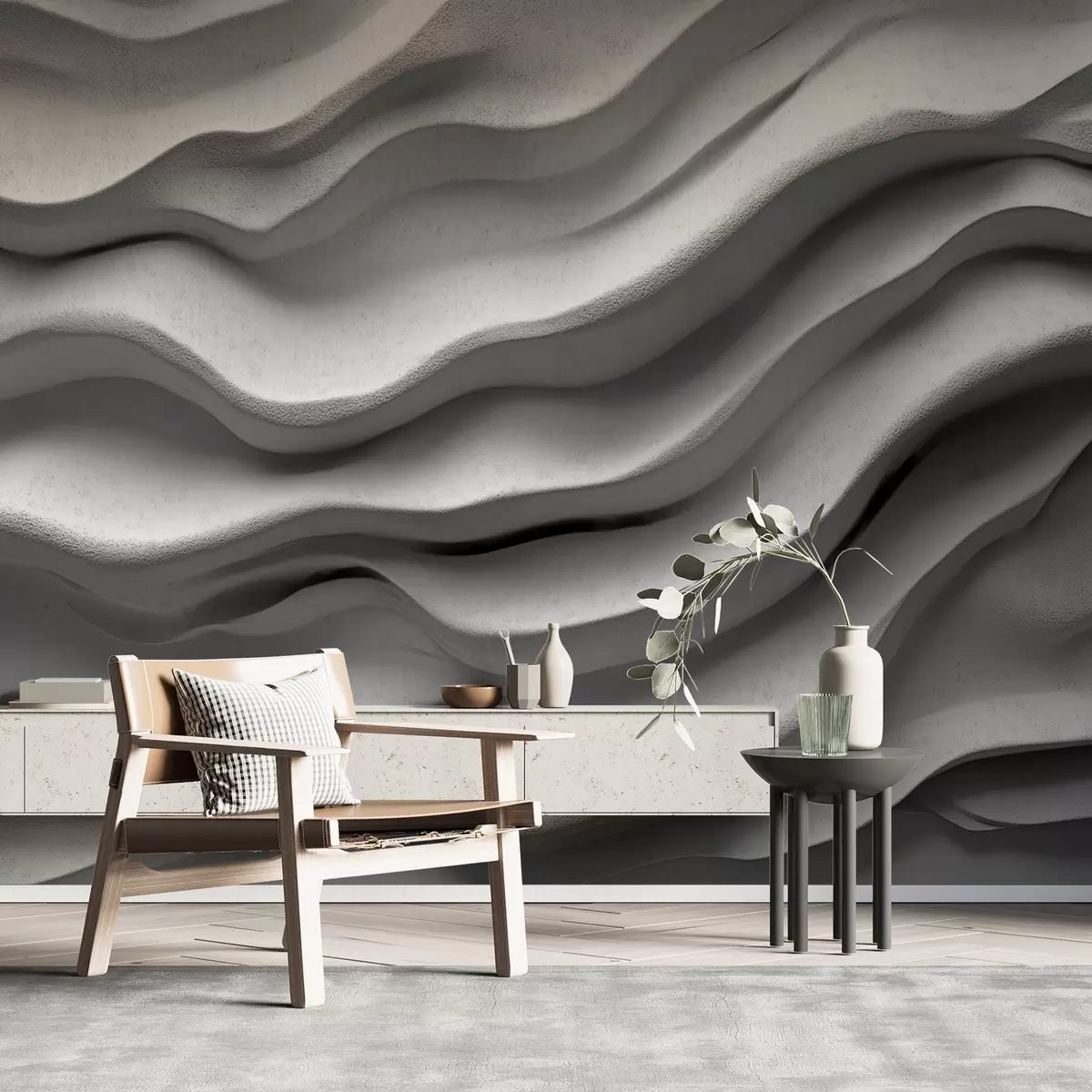 Fototapet Betongstruktur av slät relief w02233