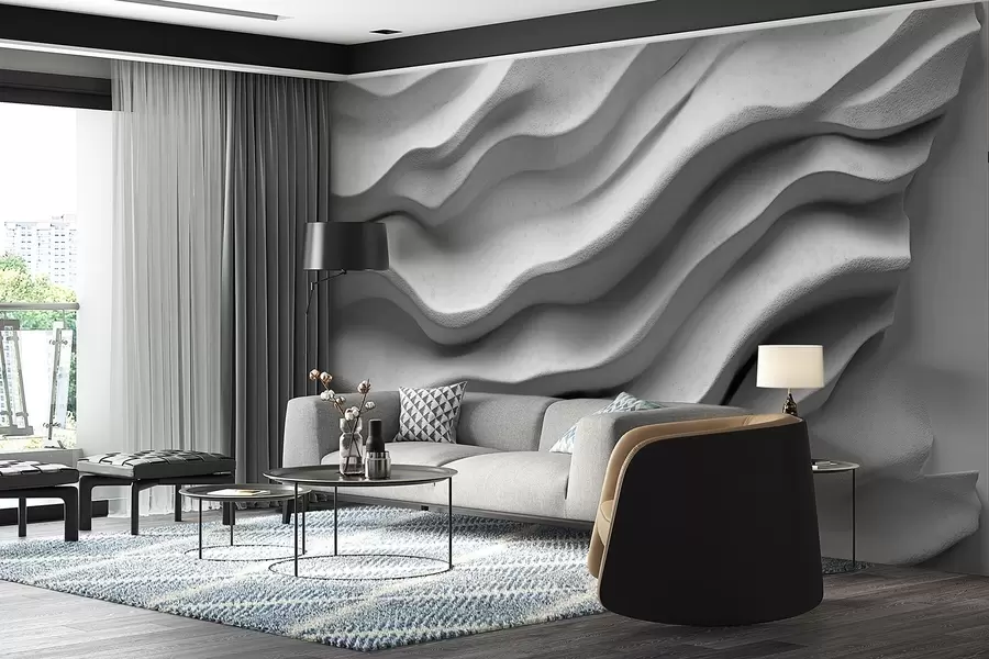 Fototapet Betongstruktur av slät relief w02233