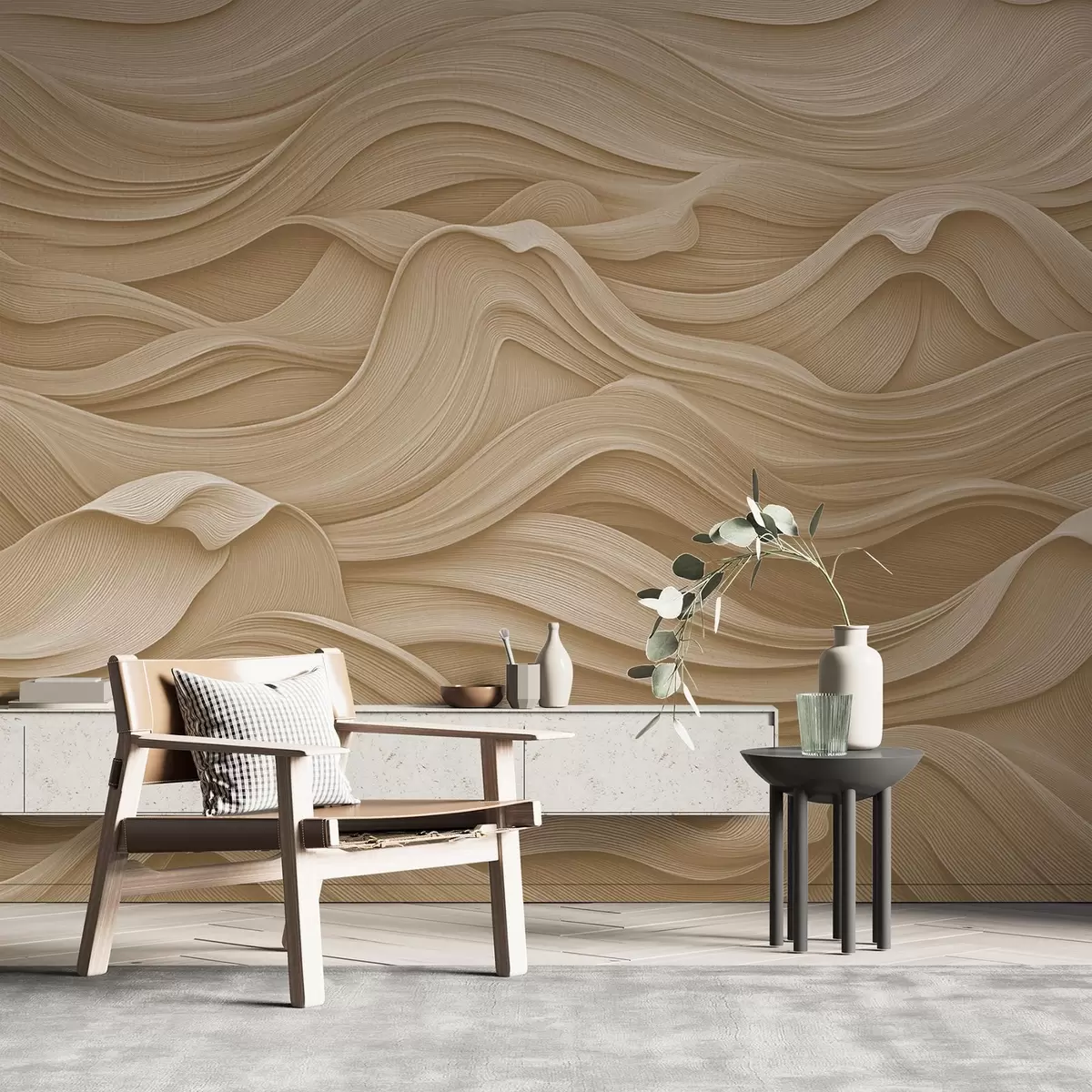 Fototapet Beige vågor w02311v2