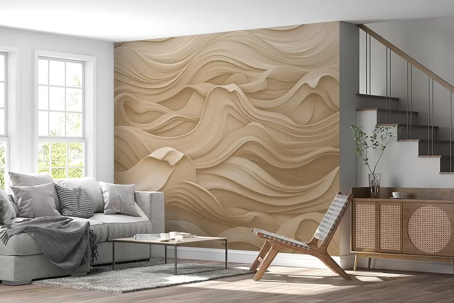 Fototapet Beige vågor w02311v2