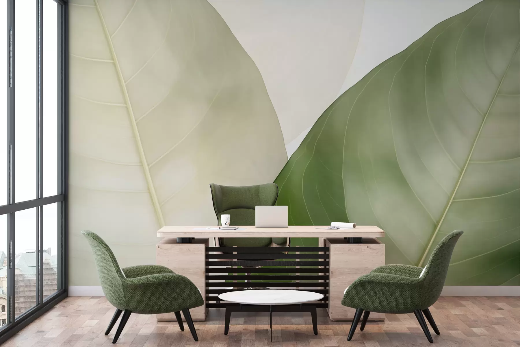 Fototapet Två blad w02447