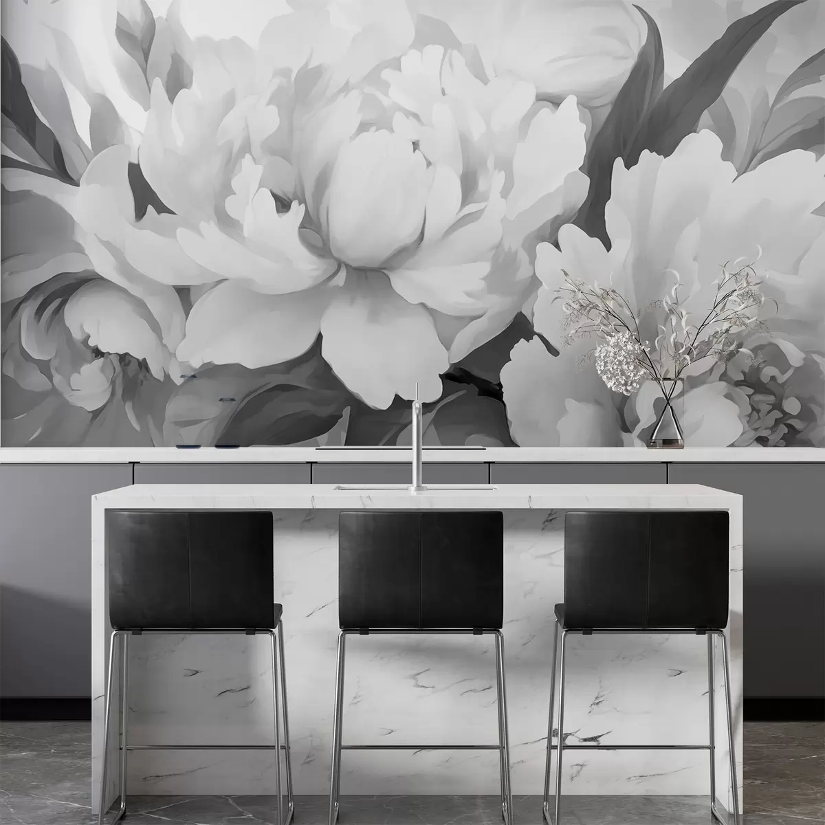 Fototapet Pioner i monokromt w02416